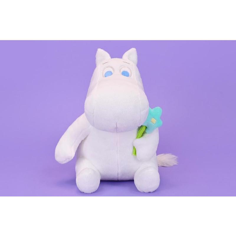 台灣現貨商檢合格（6吋/12吋）正版授權姆明 嚕嚕米 moomin玩偶 拿花姆明娃娃情人節禮物生日禮物-細節圖2