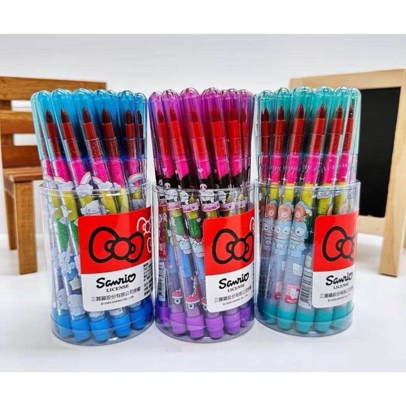 台灣現貨正版授權 三麗歐 大耳狗 酷洛米 人魚漢頓 胖胖彩虹筆 彩虹筆 學用品 &文具用品-細節圖2