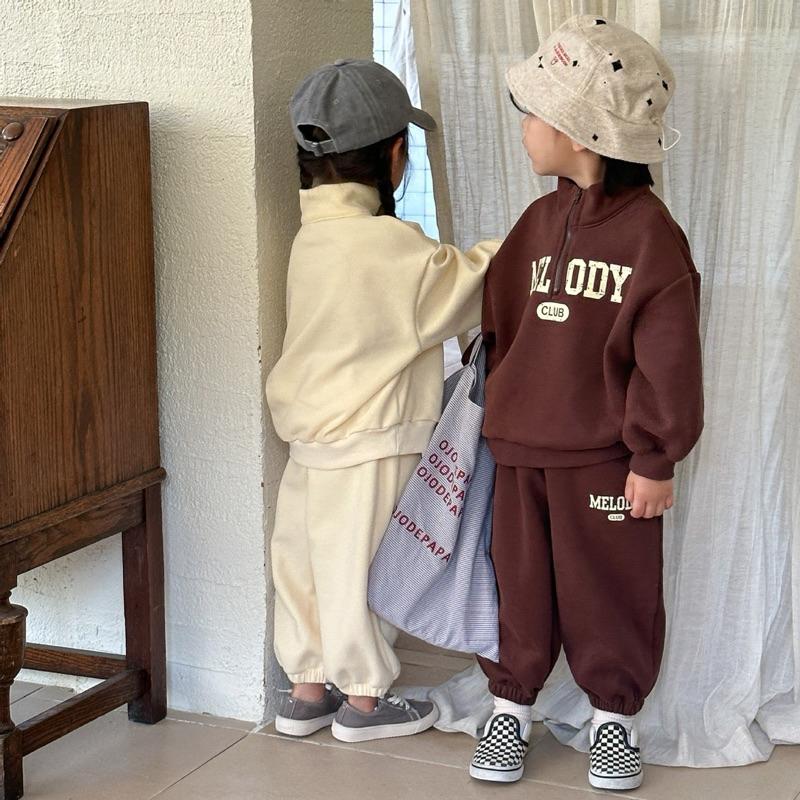 預購INS春秋款韓版男女童長袖休閒運動風格英文休閒上衣+長褲兩件式套裝姐妹裝 姊妹裝 兄妹裝 姐弟裝-細節圖3