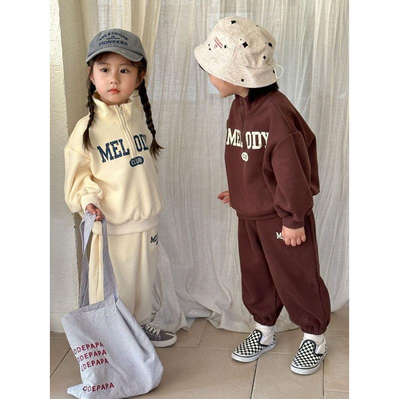 預購INS春秋款韓版男女童長袖休閒運動風格英文休閒上衣+長褲兩件式套裝姐妹裝 姊妹裝 兄妹裝 姐弟裝-細節圖4