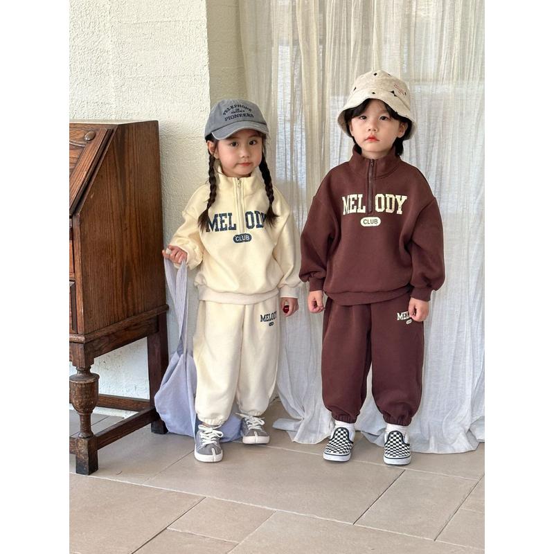 預購INS春秋款韓版男女童長袖休閒運動風格英文休閒上衣+長褲兩件式套裝姐妹裝 姊妹裝 兄妹裝 姐弟裝-細節圖5