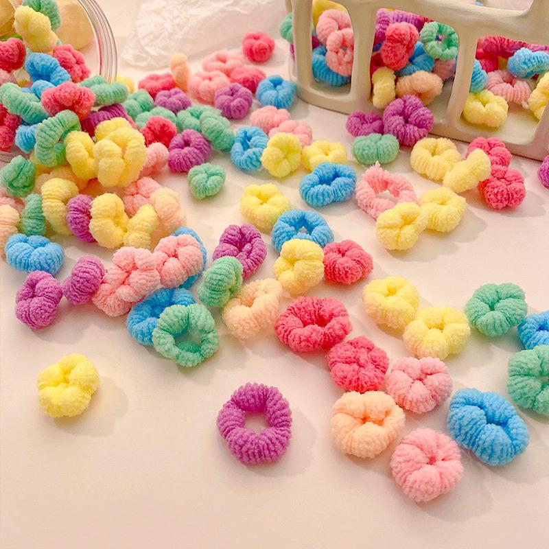 台灣現貨夏款兒童髮圈小號超彈力兒童毛巾不傷髮髮圈髮繩.彩色綁頭髮皮筋.韓式無痕兒童髮飾毛巾髮圈小孩髮圈.-細節圖2