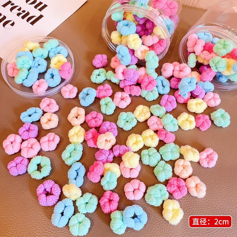 台灣現貨夏款兒童髮圈小號超彈力兒童毛巾不傷髮髮圈髮繩.彩色綁頭髮皮筋.韓式無痕兒童髮飾毛巾髮圈小孩髮圈.-細節圖5