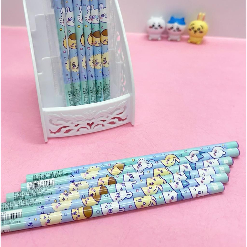 台灣現貨正版授權 吉伊卡哇 烏薩奇 小八貓 2B木頭鉛筆 細三角鉛筆 （6入組）-細節圖2