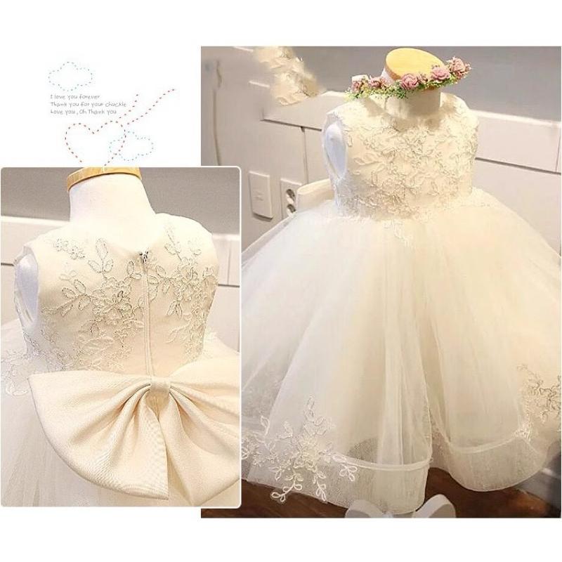 預購女童禮服蕾絲公主裙 女童蓬蓬裙婚禮花童禮服 幼兒園 畢業禮服 小洋裝白色禮服 婚紗送皇冠週歲小洋裝紗裙 鋼琴演奏會-細節圖8