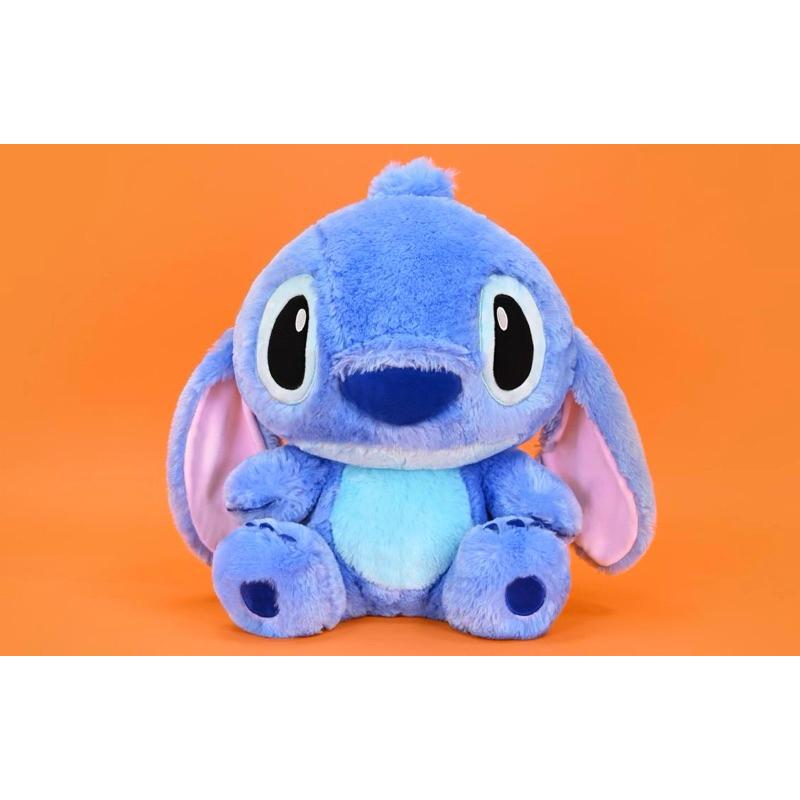 台灣現貨商檢合格（16吋）正版授權迪士尼娃娃 史迪奇 Q版坐姿系列-毛茸茸款兒童節禮物聖誕節禮物-細節圖2