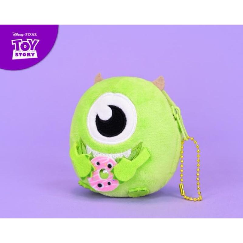 台灣現貨商檢合格（3吋）正版授權迪士尼皮克斯 三眼怪 大眼怪 火腿豬 毛怪草莓熊拉鍊款 小零錢包 娃娃 吊飾兒童節禮物-細節圖3