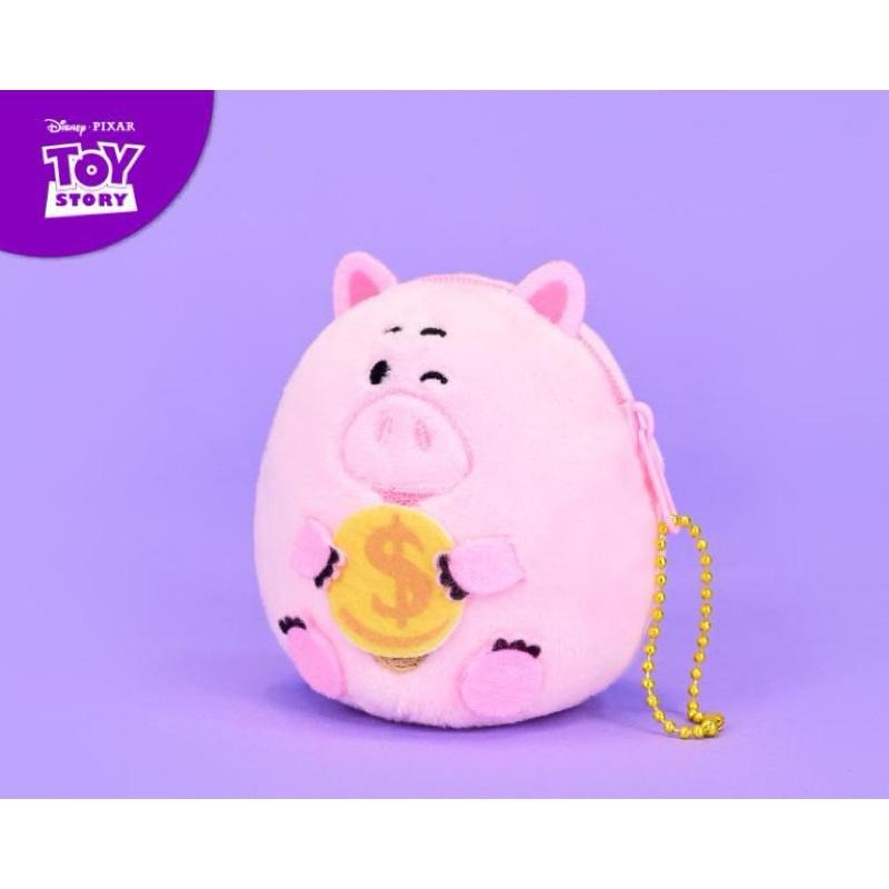 台灣現貨商檢合格（3吋）正版授權迪士尼皮克斯 三眼怪 大眼怪 火腿豬 毛怪草莓熊拉鍊款 小零錢包 娃娃 吊飾兒童節禮物-細節圖5