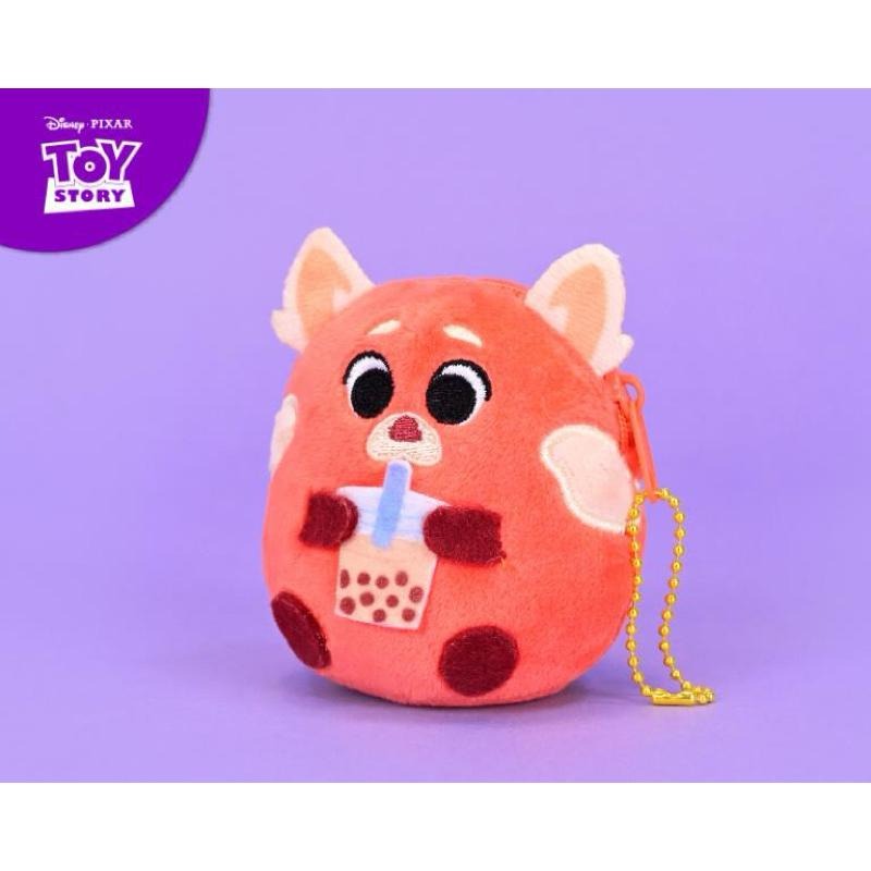 台灣現貨商檢合格（3吋）正版授權迪士尼皮克斯 三眼怪 大眼怪 火腿豬 毛怪草莓熊拉鍊款 小零錢包 娃娃 吊飾兒童節禮物-細節圖6