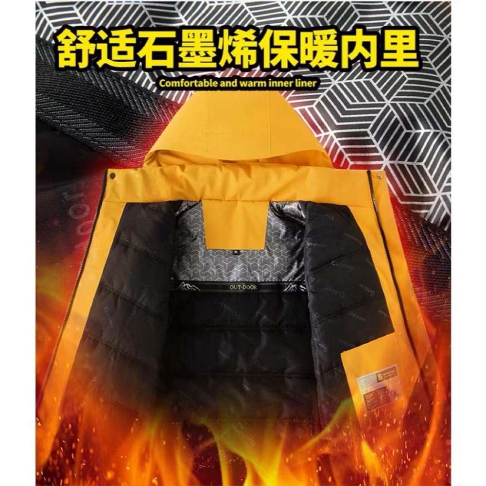 台灣現貨冬款男款山系防風 防潑水 戶外 outdoor 運動鋪棉 加厚保暖外套 防風外套 鋪棉外套 加厚外套 機能外套-細節圖8