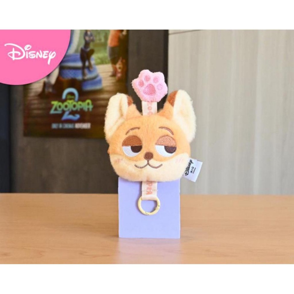 代購台灣現貨商檢合格（9cm）正版授權迪士尼皮克斯 動物方城市大臉零錢包系列玩偶@吊飾 掛件茱蒂 尼克 交換禮物娃娃禮物-細節圖2