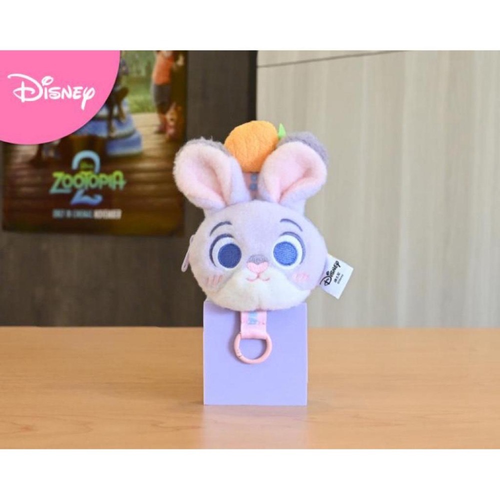 代購台灣現貨商檢合格（9cm）正版授權迪士尼皮克斯 動物方城市大臉零錢包系列玩偶@吊飾 掛件茱蒂 尼克 交換禮物娃娃禮物-細節圖3