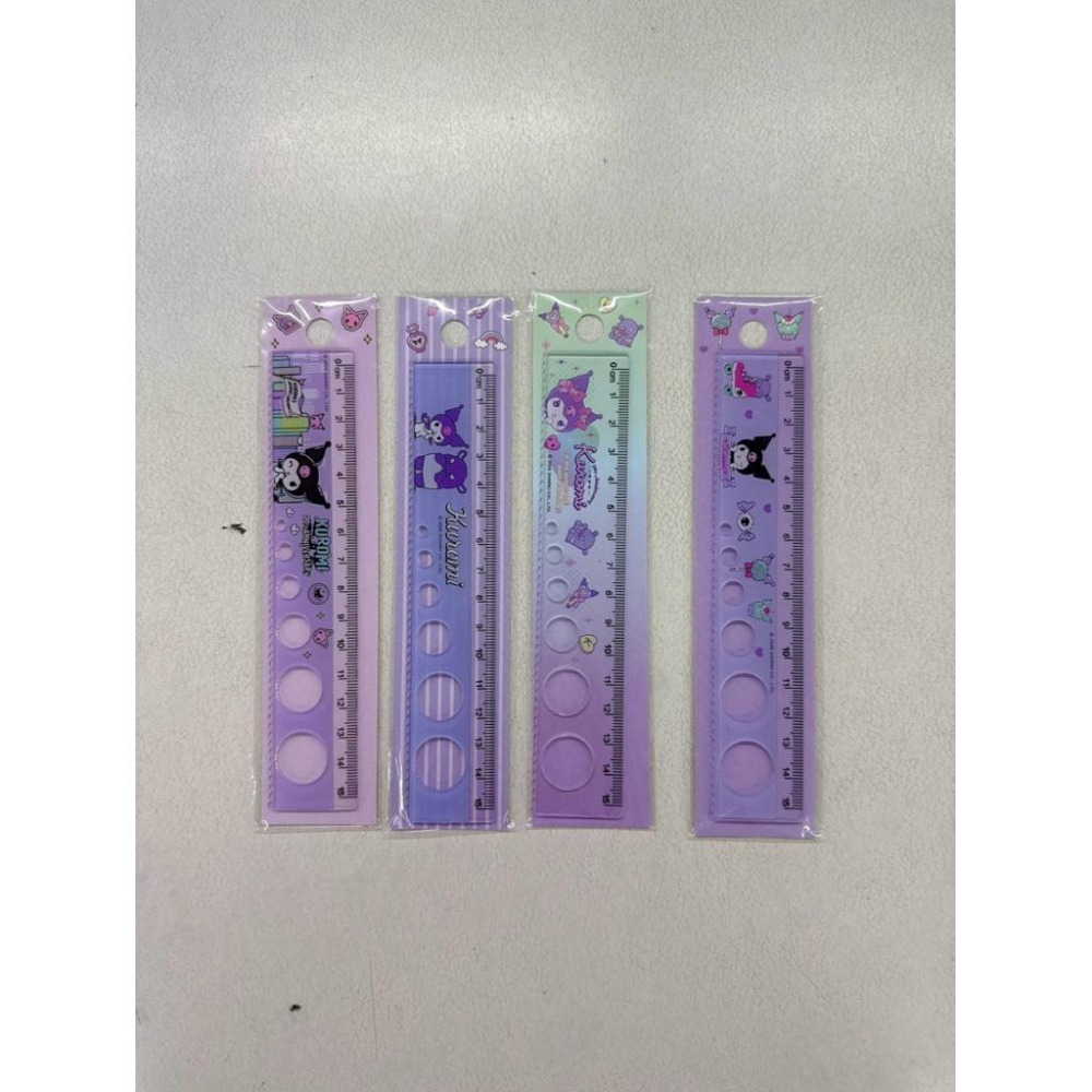 台灣現貨正版授權  三麗鷗酷洛米 系列15cm洞洞尺 @ 直尺-細節圖2