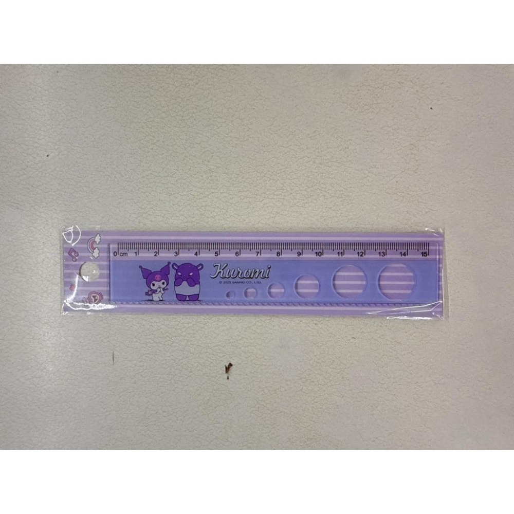 台灣現貨正版授權  三麗鷗酷洛米 系列15cm洞洞尺 @ 直尺-細節圖5
