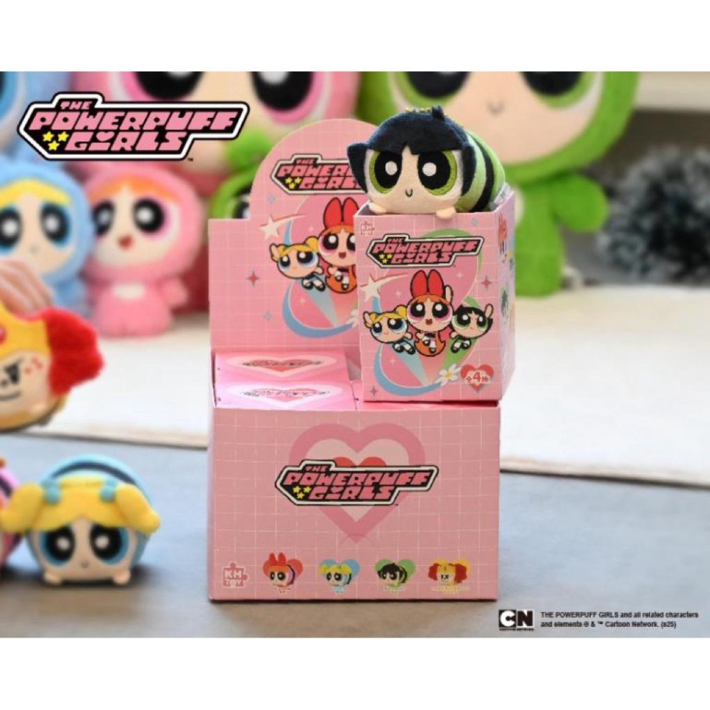 台灣現貨商檢合格（4吋）正版授權CN卡通 超可愛飛天小女警 泡泡 花花 毛毛 錢多多 趴姿系列掛件 @ 吊飾 娃娃 盲盒-細節圖2