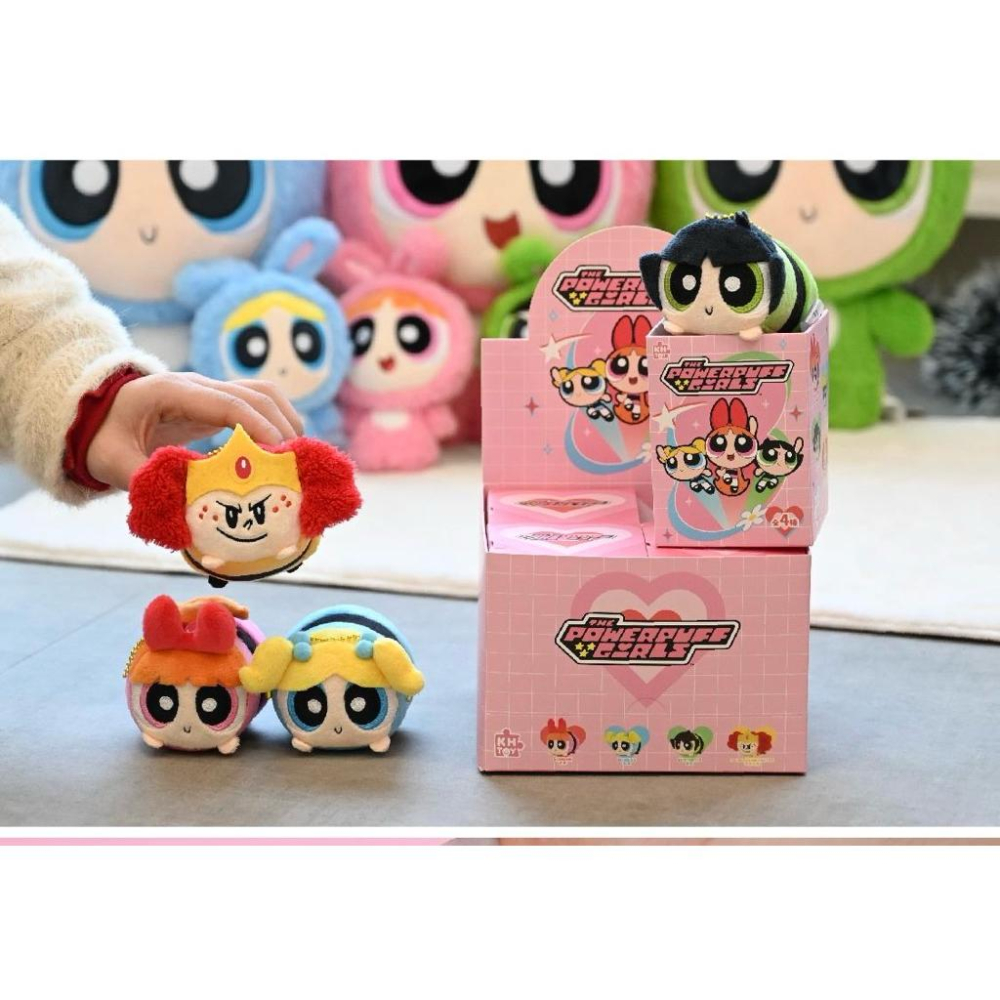 台灣現貨商檢合格（4吋）正版授權CN卡通 超可愛飛天小女警 泡泡 花花 毛毛 錢多多 趴姿系列掛件 @ 吊飾 娃娃 盲盒-細節圖3