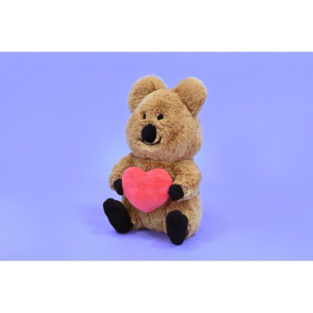 台灣現貨正版授權商檢合格（12吋）韓國DINOTANG-QUOKKA短尾矮袋鼠 抱心款 玩偶 娃娃 @ 聖誕禮物 娃娃-細節圖2