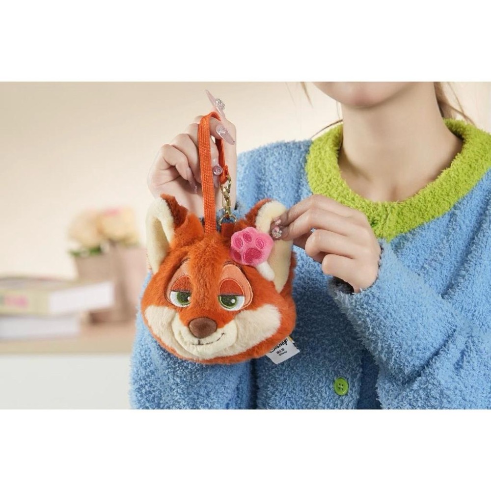 代購台灣現貨商檢合格（f）正版授權迪士尼皮克斯 動物方城市頭型零錢包系列玩偶 吊飾 @ 掛件茱蒂 尼克 交換禮物娃娃禮物-細節圖2