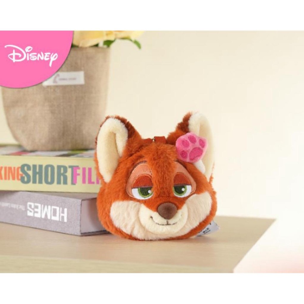 代購台灣現貨商檢合格（f）正版授權迪士尼皮克斯 動物方城市頭型零錢包系列玩偶 吊飾 @ 掛件茱蒂 尼克 交換禮物娃娃禮物-細節圖5