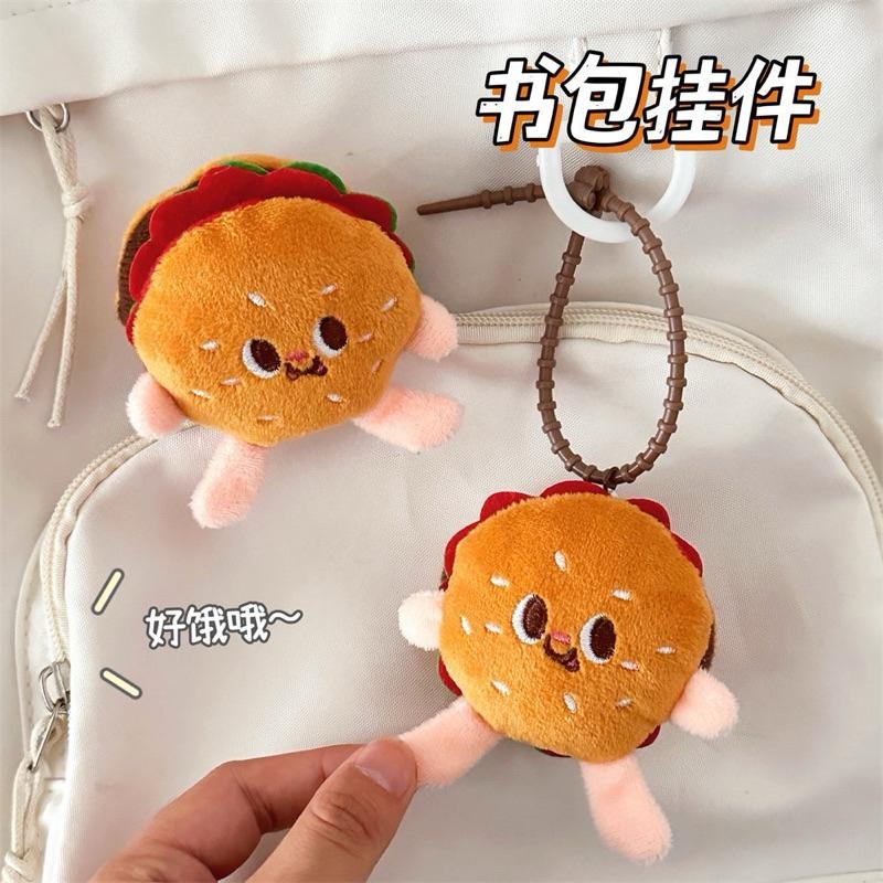 預購仿真食物可愛漢堡胸針 卡通漢堡 書包胸針 @可愛毛絨 胸針 書包別針-細節圖5