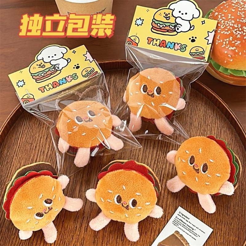 預購仿真食物可愛漢堡胸針 卡通漢堡 書包胸針 @可愛毛絨 胸針 書包別針-細節圖6