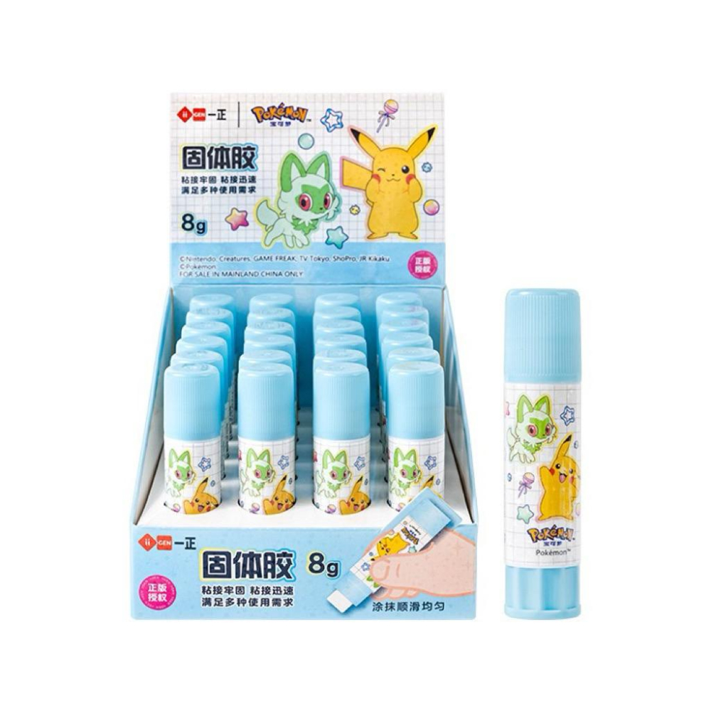 台灣現貨正版 一正文具 寶可夢 口紅膠 固體膠 塗抹滑順可愛造型  方便黏貼 攜帶便利 @ 膠水 口紅膠 固體膠-細節圖3