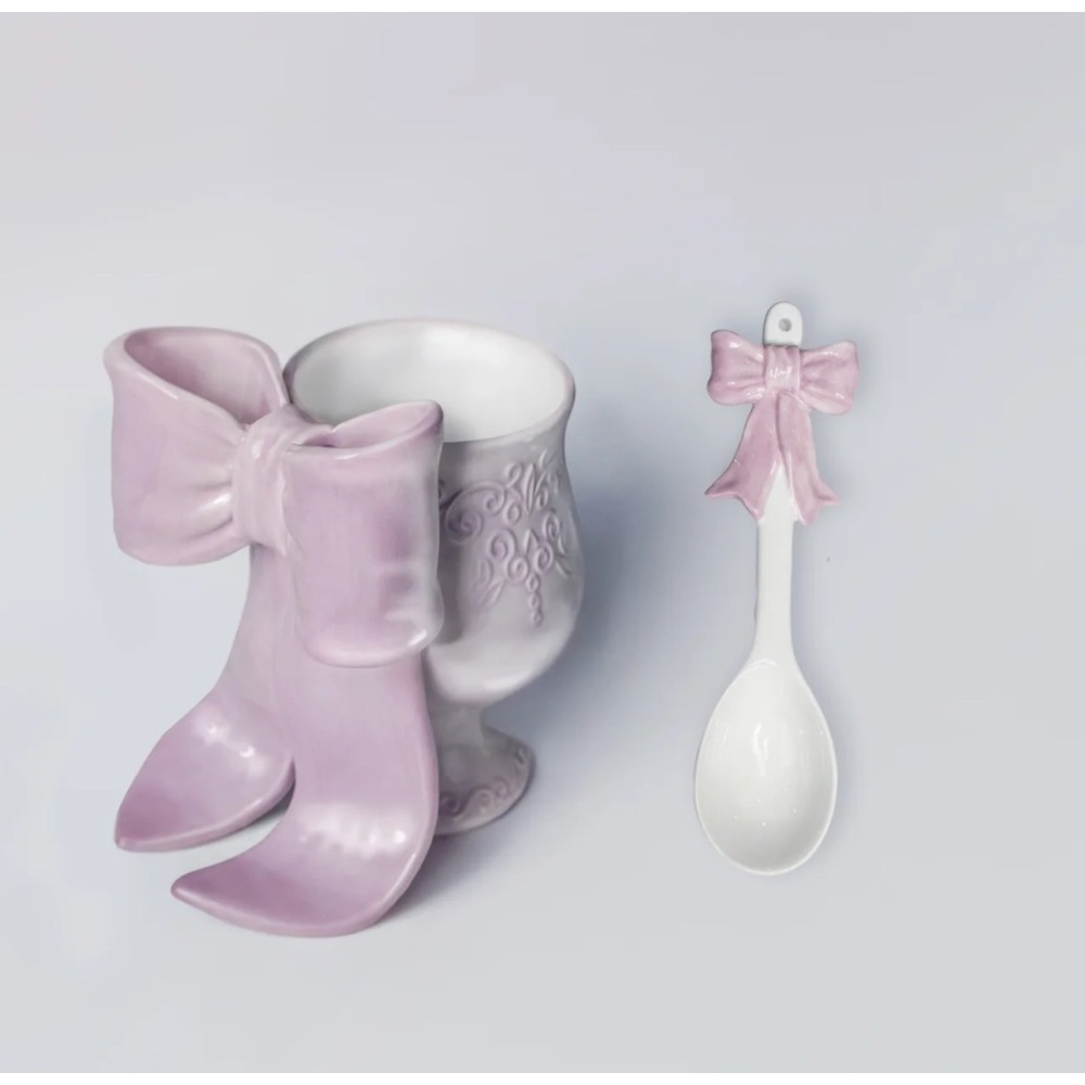 蝴蝶結馬克杯 手工浮雕陶瓷 禮物 伴手禮 水杯-規格圖6