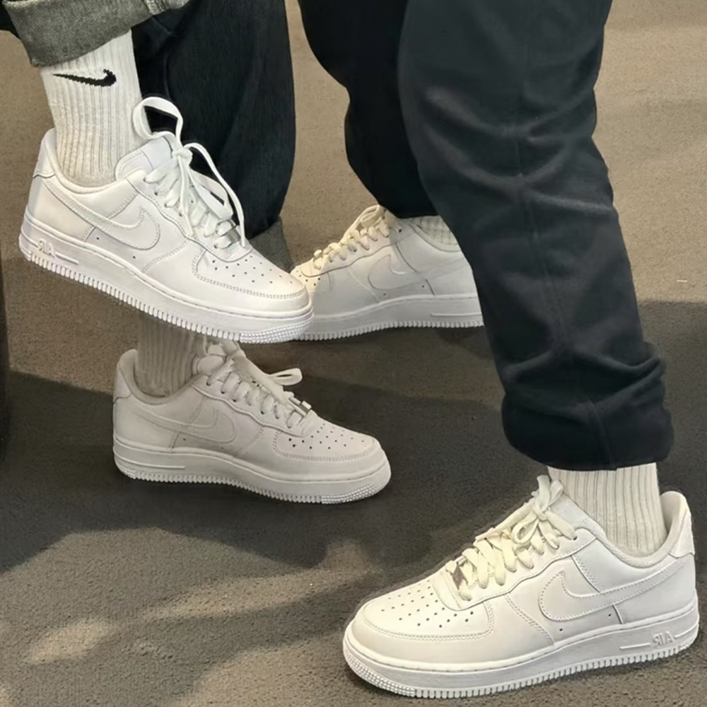 正版 Nike  AIR FORCE 1 07 板鞋 男女同款 運動休閒鞋 純白 AF1 經典 CW2288-111空軍-細節圖4