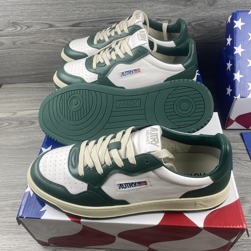 美國正版 Autry 小白鞋 復古皮革 板鞋 男女通用 mone同款 運動鞋 羊皮 黑白熊貓 米白 AULM-LL15-細節圖8