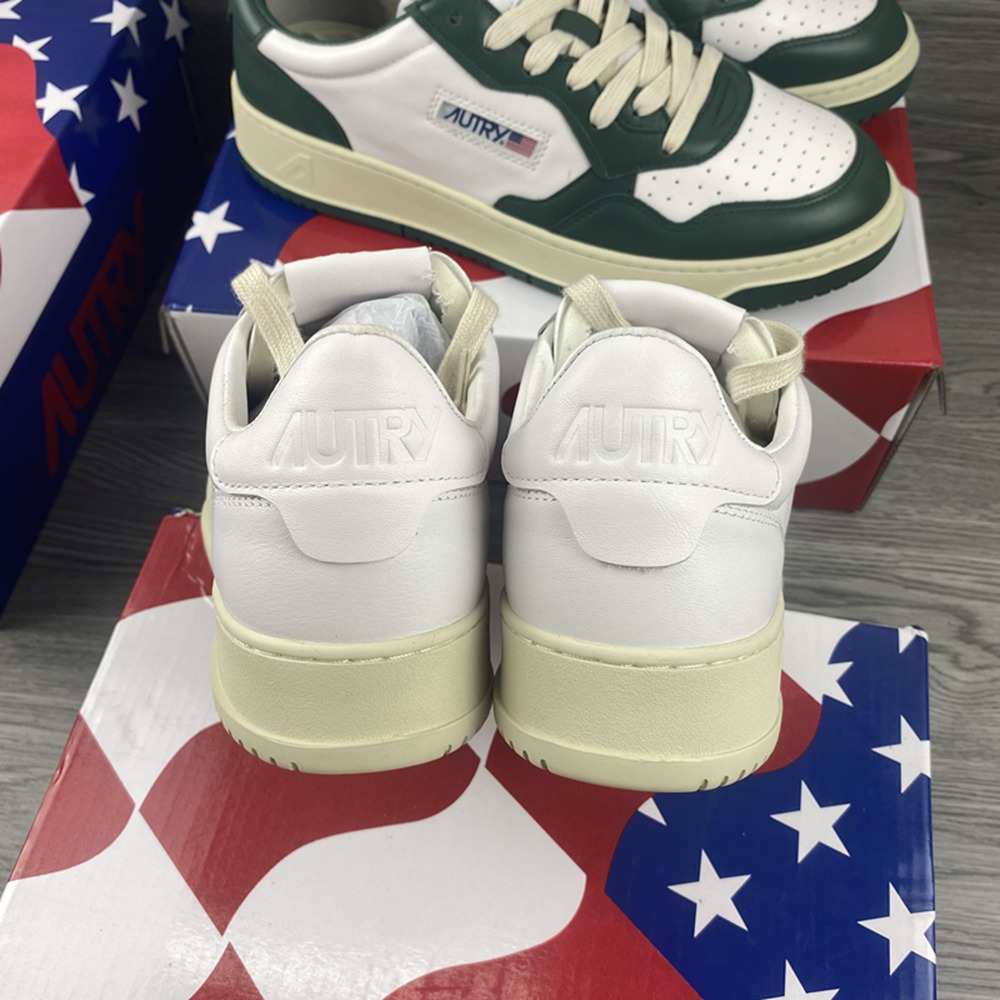 美國正版 Autry 小白鞋 復古皮革 板鞋 男女通用 mone同款 運動鞋 羊皮 黑白熊貓 米白 AULM-LL15-細節圖9