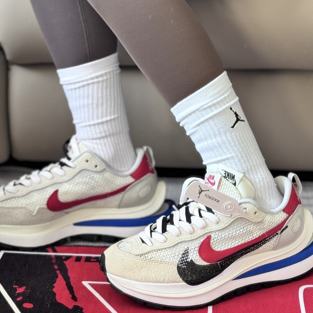 Sacai x  Nike VaporWaffle royal fuchsia 華夫 男女同款 黑白 紅白 老爹鞋 增高-細節圖7