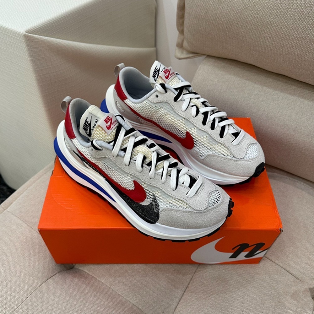 Sacai x  Nike VaporWaffle royal fuchsia 華夫 男女同款 黑白 紅白 老爹鞋 增高-細節圖8