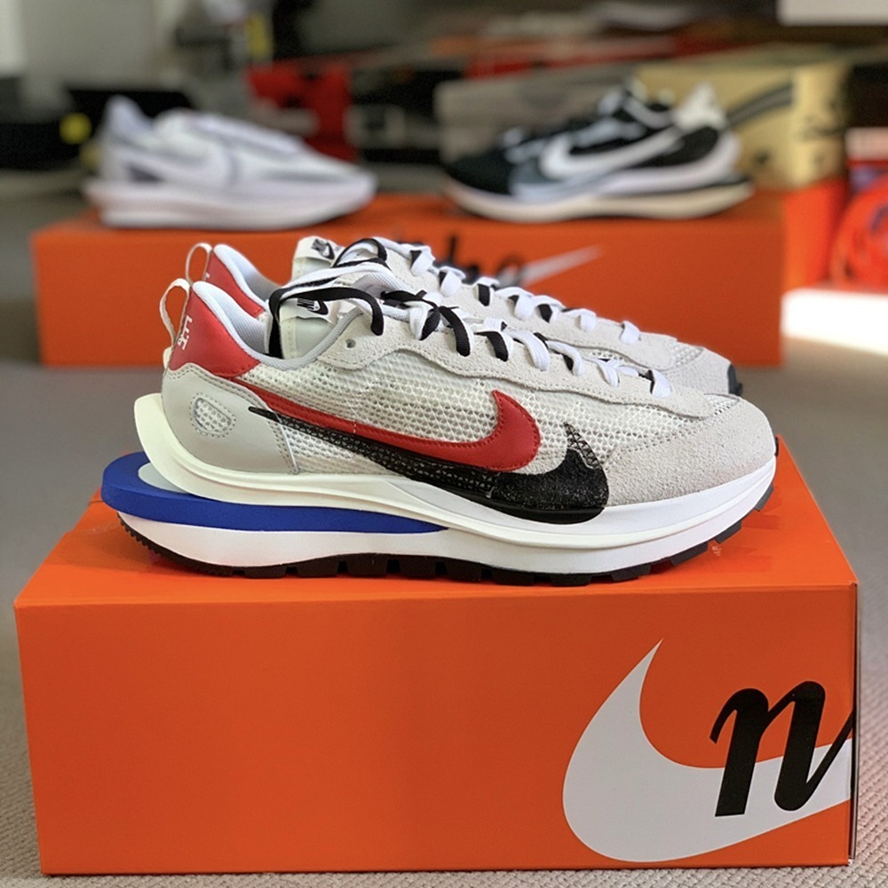 Sacai x  Nike VaporWaffle royal fuchsia 華夫 男女同款 黑白 紅白 老爹鞋 增高-細節圖10