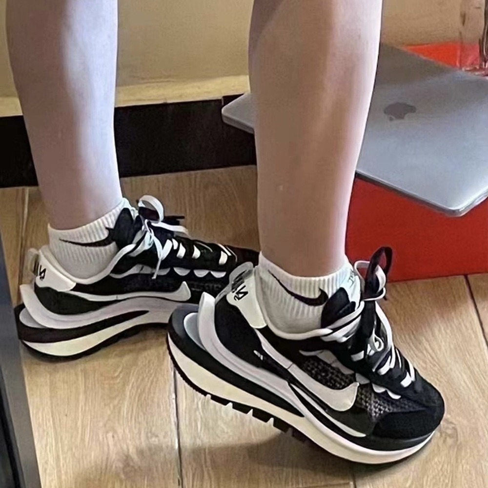 Sacai x  Nike VaporWaffle royal fuchsia 華夫 男女同款 黑白 紅白 老爹鞋 增高-規格圖11