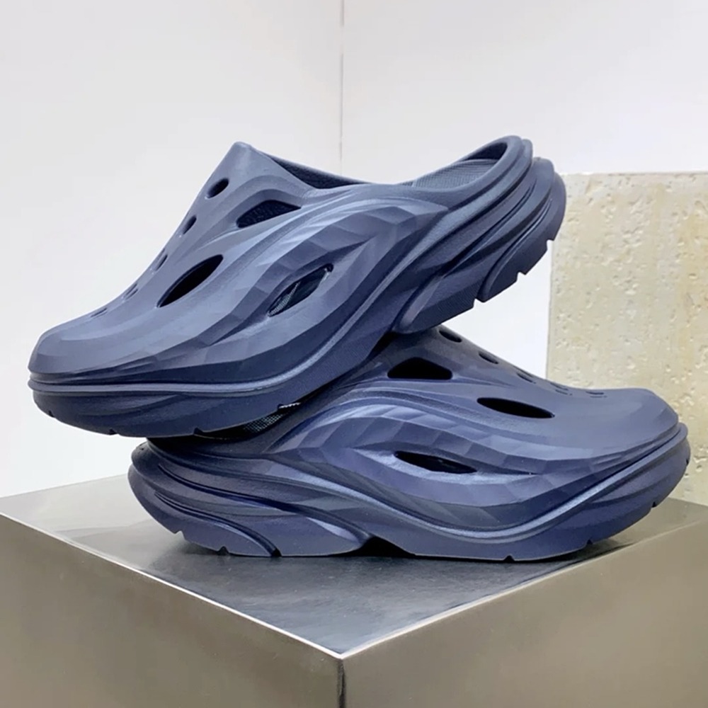 正版 HOKA one one ora recovery mule 速乾 包頭拖鞋 男女同款 一腳蹬 懶人鞋 增高 涼鞋-細節圖4