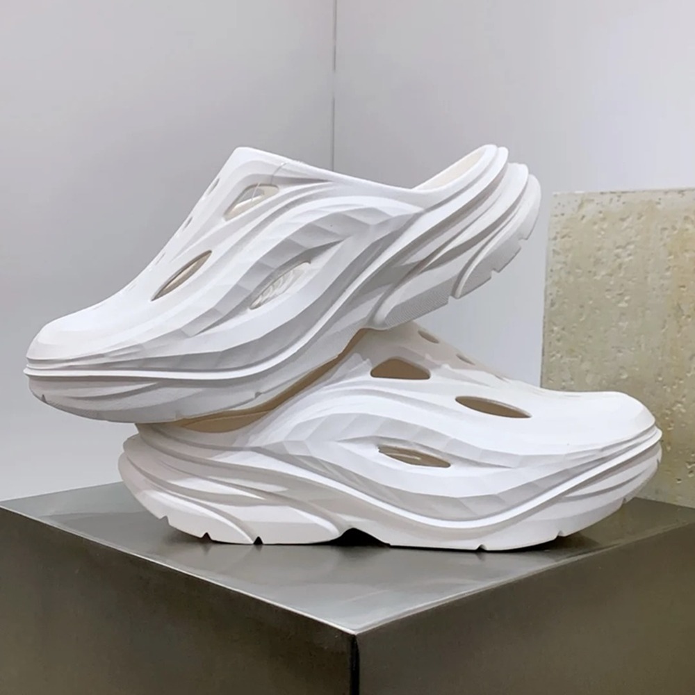 正版 HOKA one one ora recovery mule 速乾 包頭拖鞋 男女同款 一腳蹬 懶人鞋 增高 涼鞋-細節圖7