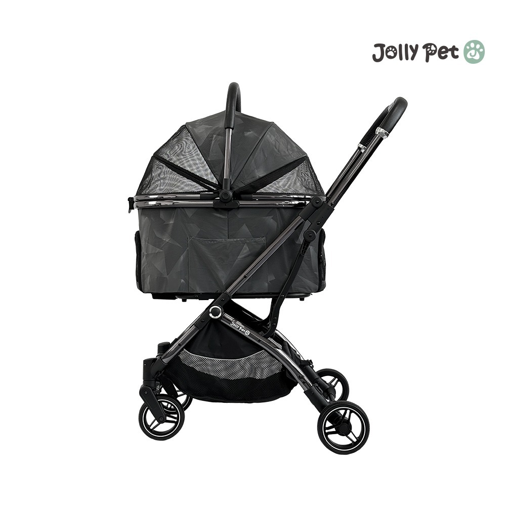 【JollyPet】Diamond A兩用寵物推車(兩色)分離後可上三鐵 提籃 手提 一鍵收折易摺疊 汽車安全座椅 貓狗-細節圖4