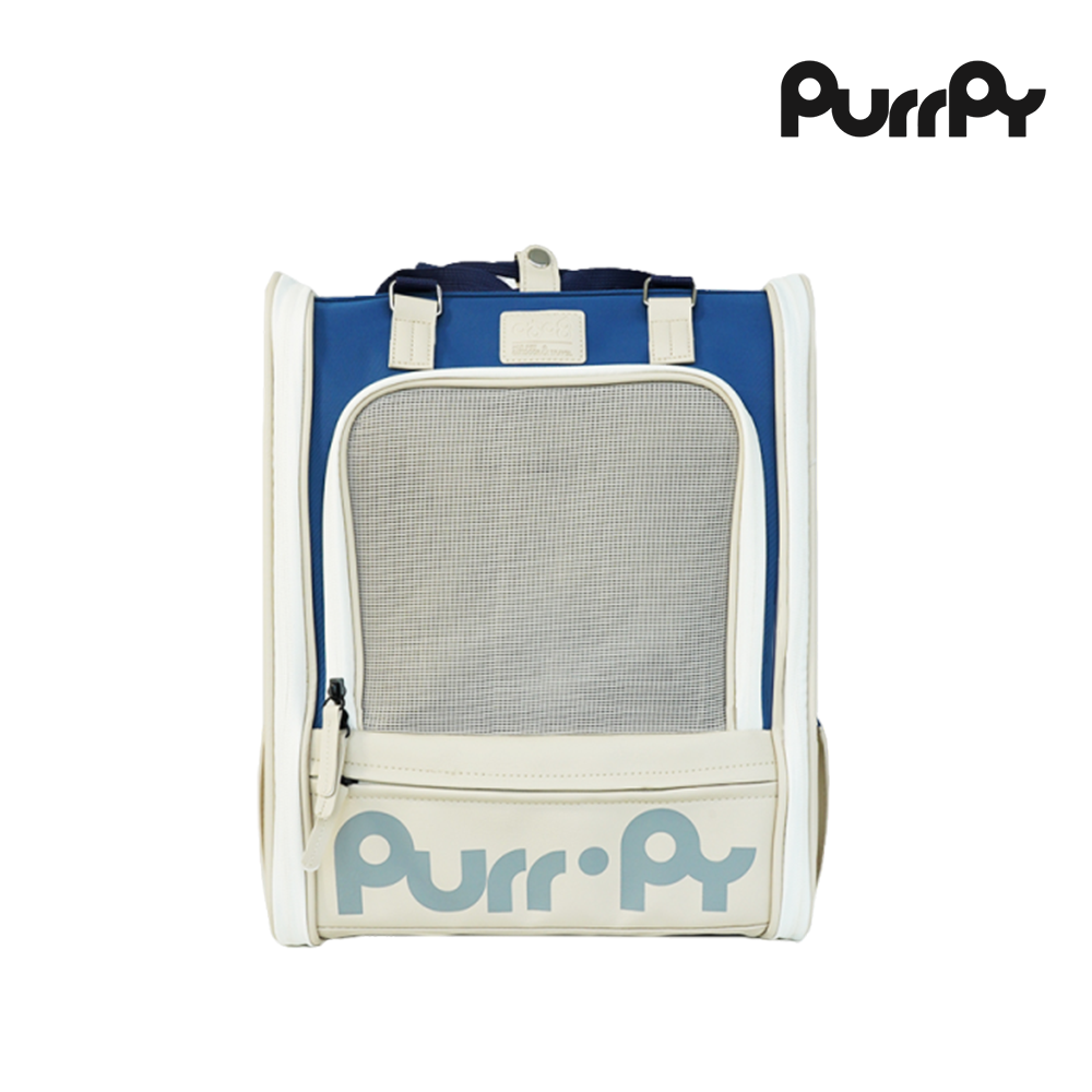 Purrpy寵物外出小雅包 後背包 手提 肩背(正面開口/三側雙層網窗)-細節圖4