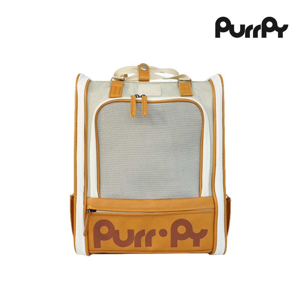 Purrpy寵物外出小雅包 後背包 手提 肩背(正面開口/三側雙層網窗)-規格圖5