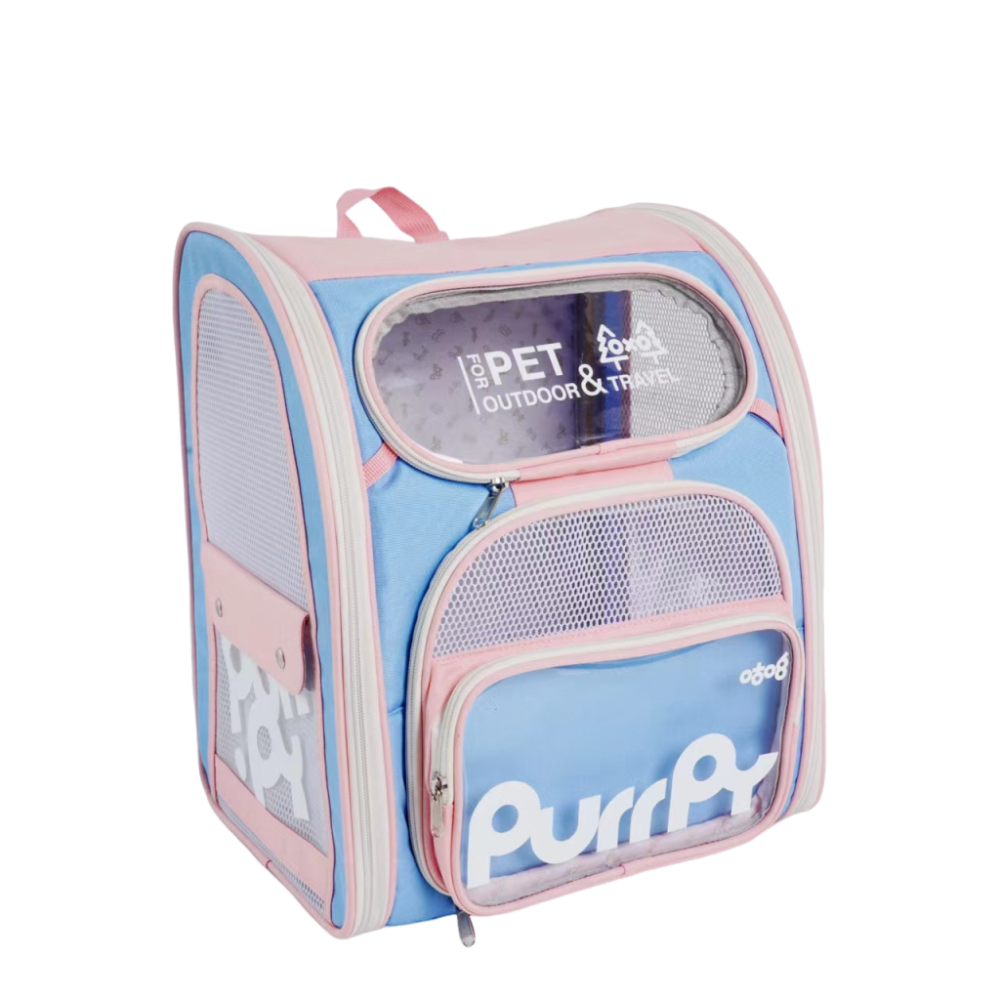【Purrpy寵物外出果凍包 四色】U型工學肩帶 頂部天窗 三面透氣&收納袋 後背包 雙肩 手提 貓狗適用 便攜 大容量-規格圖5