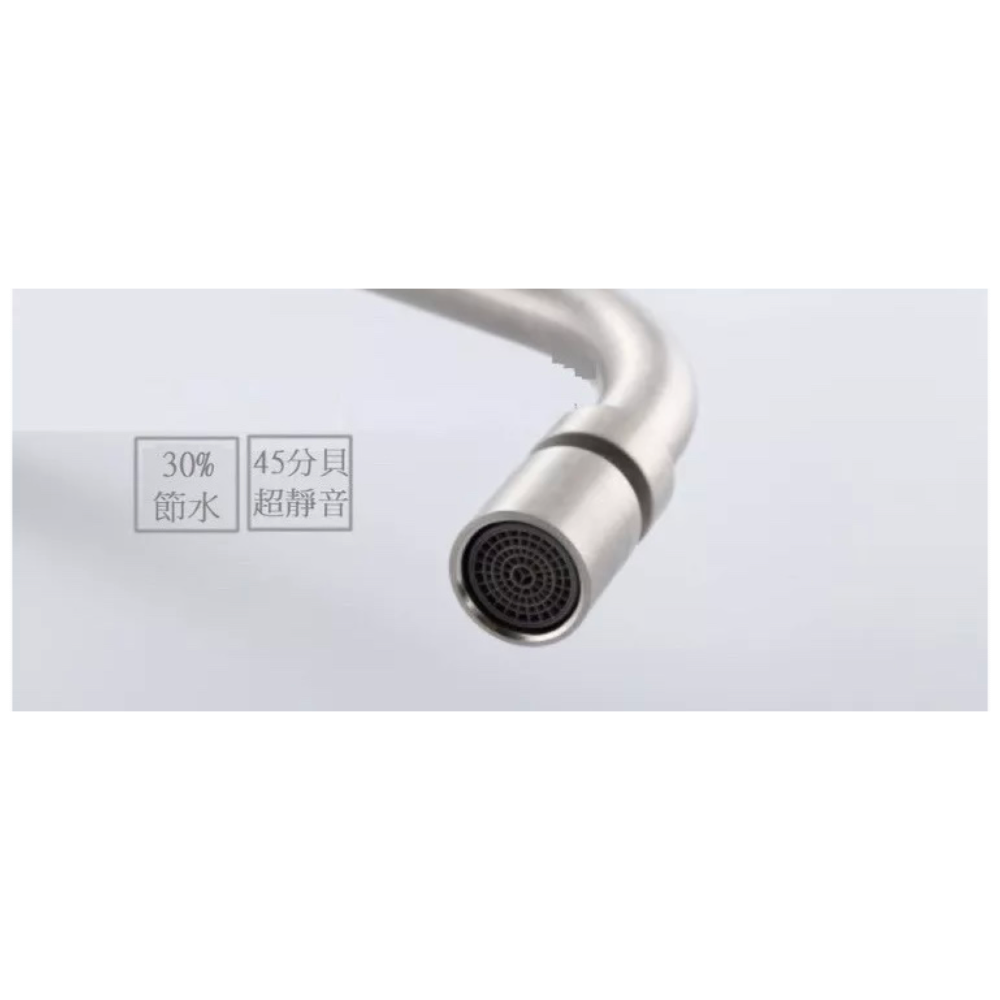 傑寶衛浴 -304不鏽鋼壁式冷熱水龍頭-360度出水龍頭+360度搖擺嘴.-細節圖7