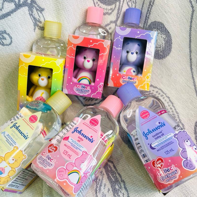 泰國限定 Care Bears 彩虹熊 聯名 吊飾 嬌生嬰兒油 潤膚油 125ml 現貨-細節圖2