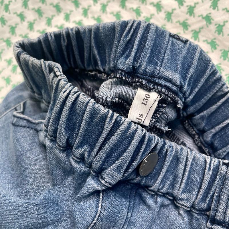 彈性 五分 牛仔褲 短褲 女童 150公分-細節圖3