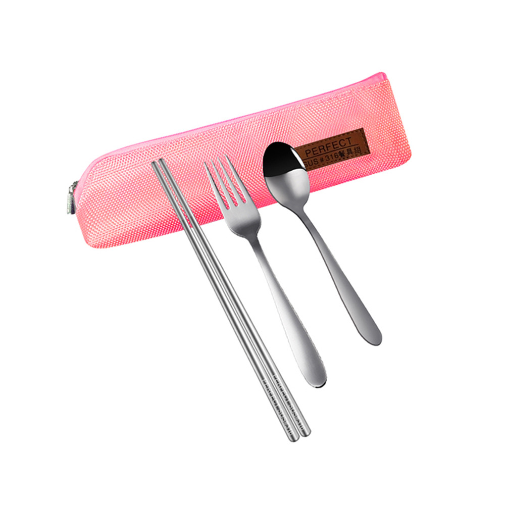 理想PERFECT 頂級晶鑽316餐具4件組(筷+匙+叉+袋) IKH_86304 台灣製-規格圖1