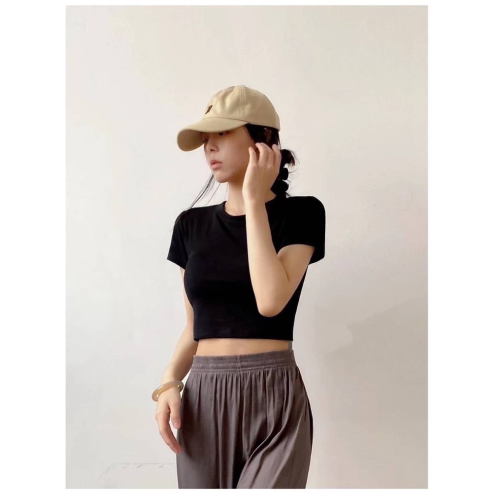 𝔾𝕚𝕣𝕝𖠋 ℙ•ℙ 【現貨】軟綿圓領短上衣-細節圖3