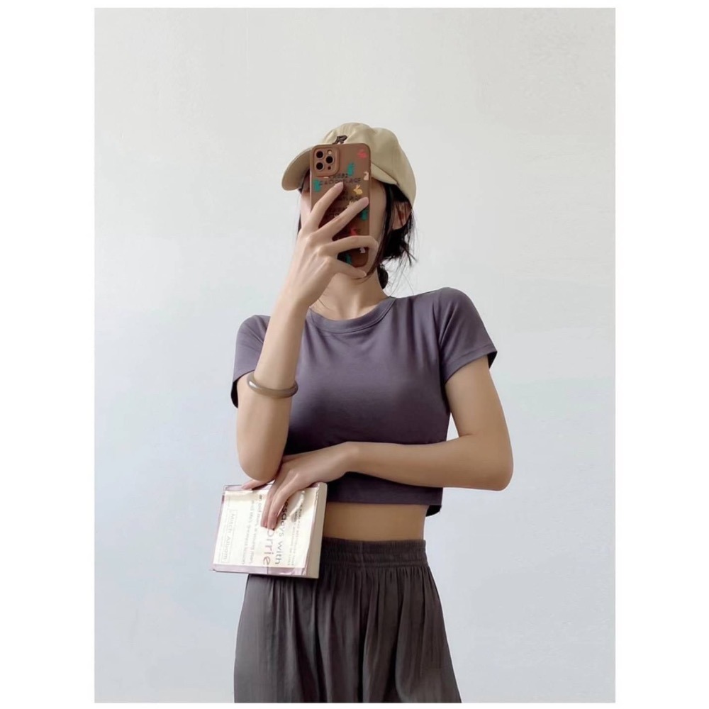 𝔾𝕚𝕣𝕝𖠋 ℙ•ℙ 【現貨】軟綿圓領短上衣-規格圖6