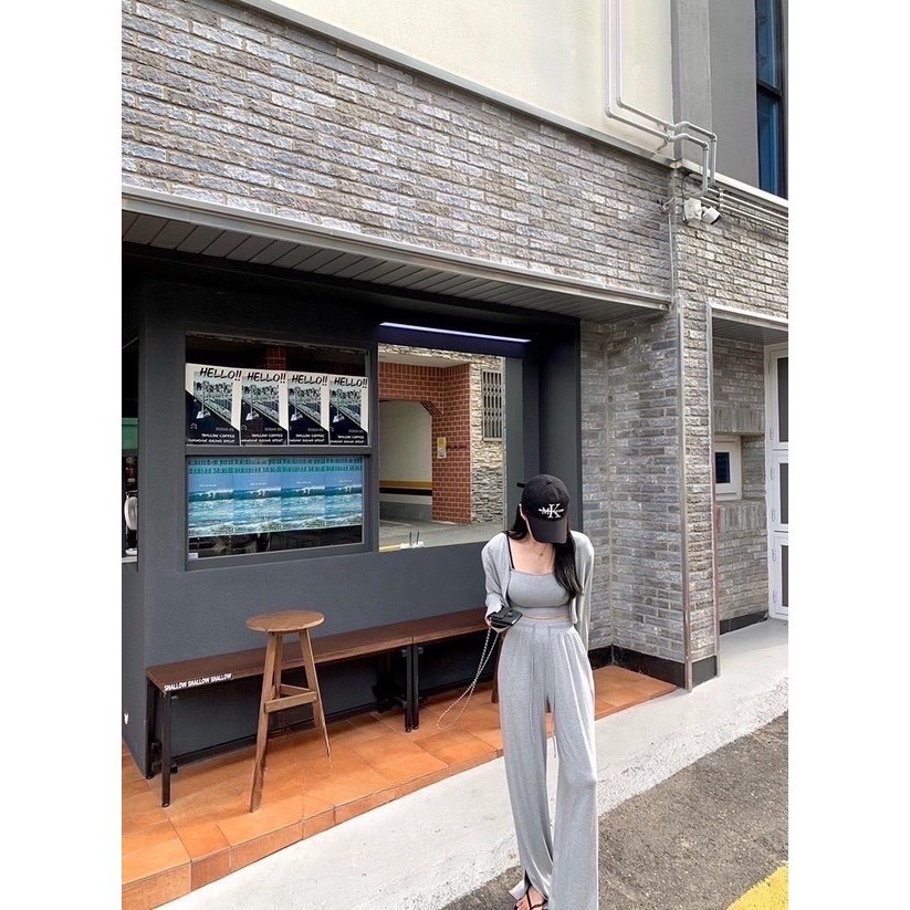 𝔾𝕚𝕣𝕝𖠋 ℙ•ℙ 【預購】休閒日常-韓版休閒落地褲三件套-細節圖4