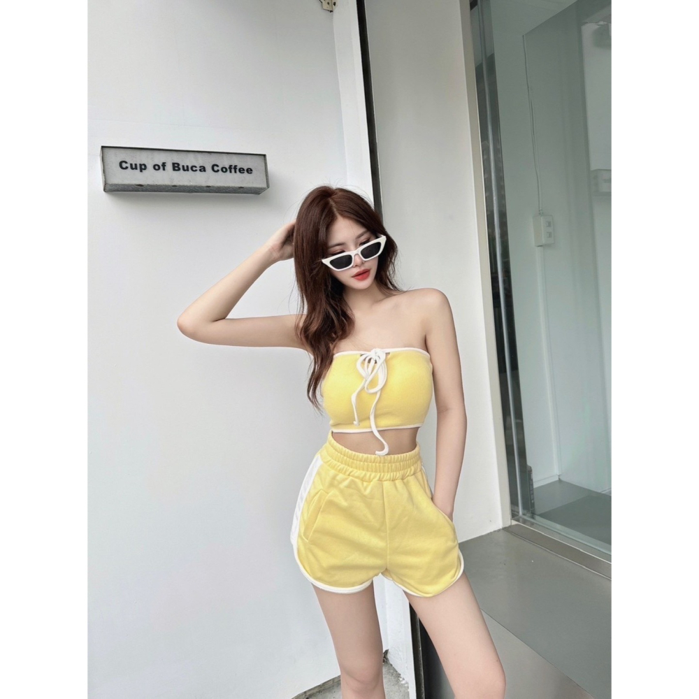 𝔾𝕚𝕣𝕝𖠋 ℙ•ℙ 【現貨】夏日俏皮感-撞色系套裝-細節圖2