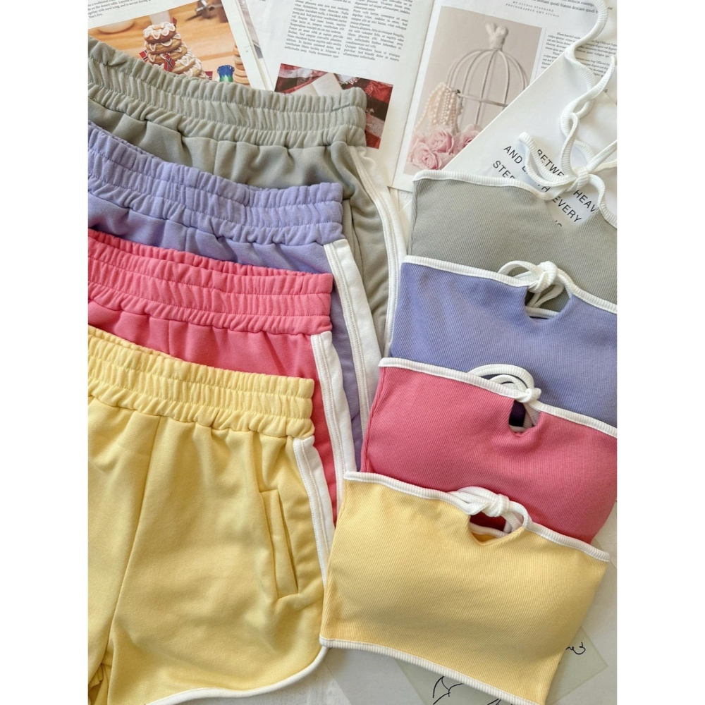 𝔾𝕚𝕣𝕝𖠋 ℙ•ℙ 【現貨】夏日俏皮感-撞色系套裝-細節圖3