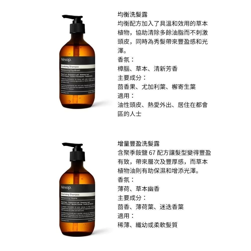 【Aesop】洗髮露500ml-細節圖2